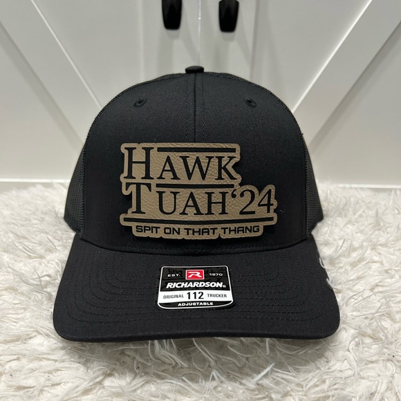 HAWK TUAH Laser engraved Richardson 112 trucker hat. - Picture 1 of 2